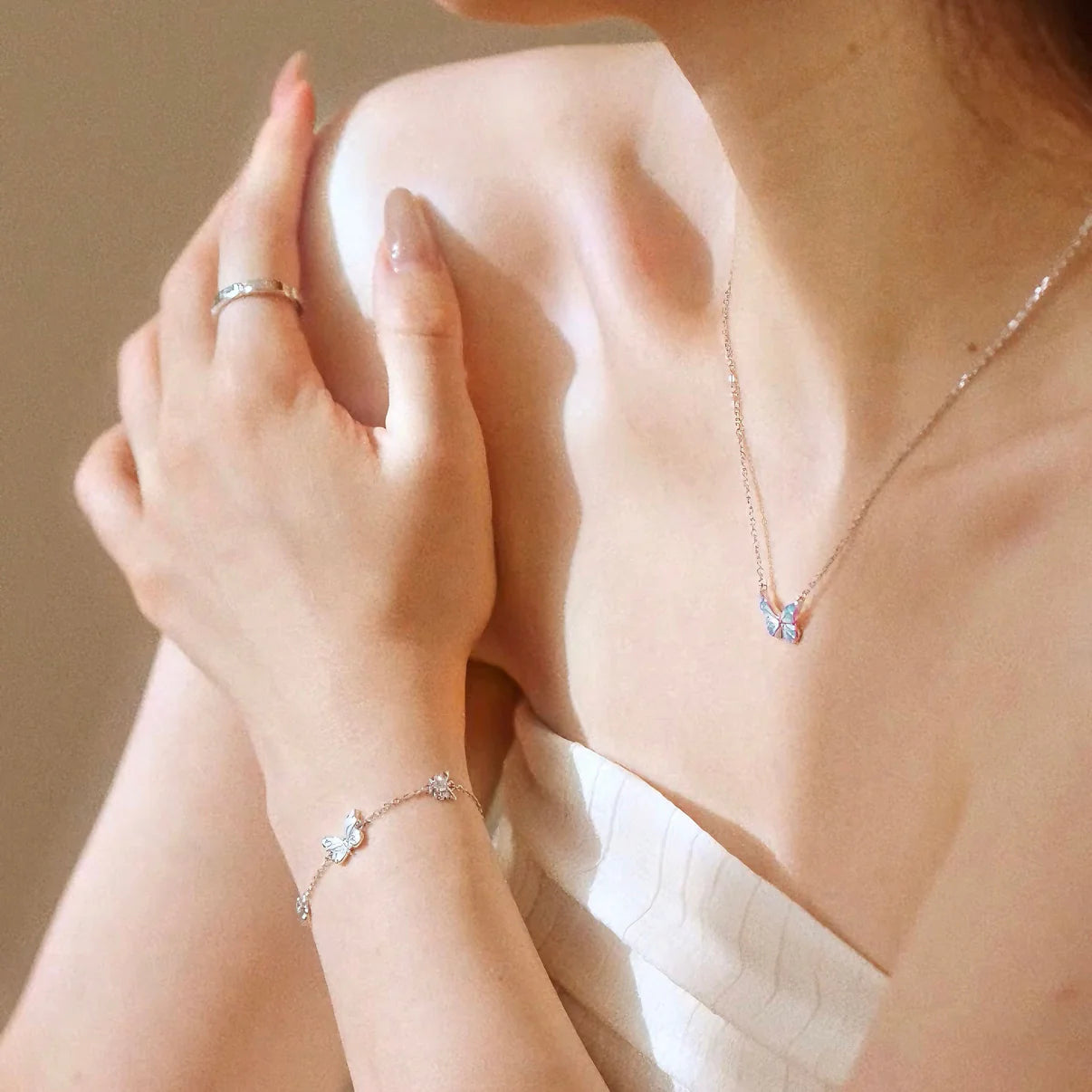 Luminous Butterfly Necklace