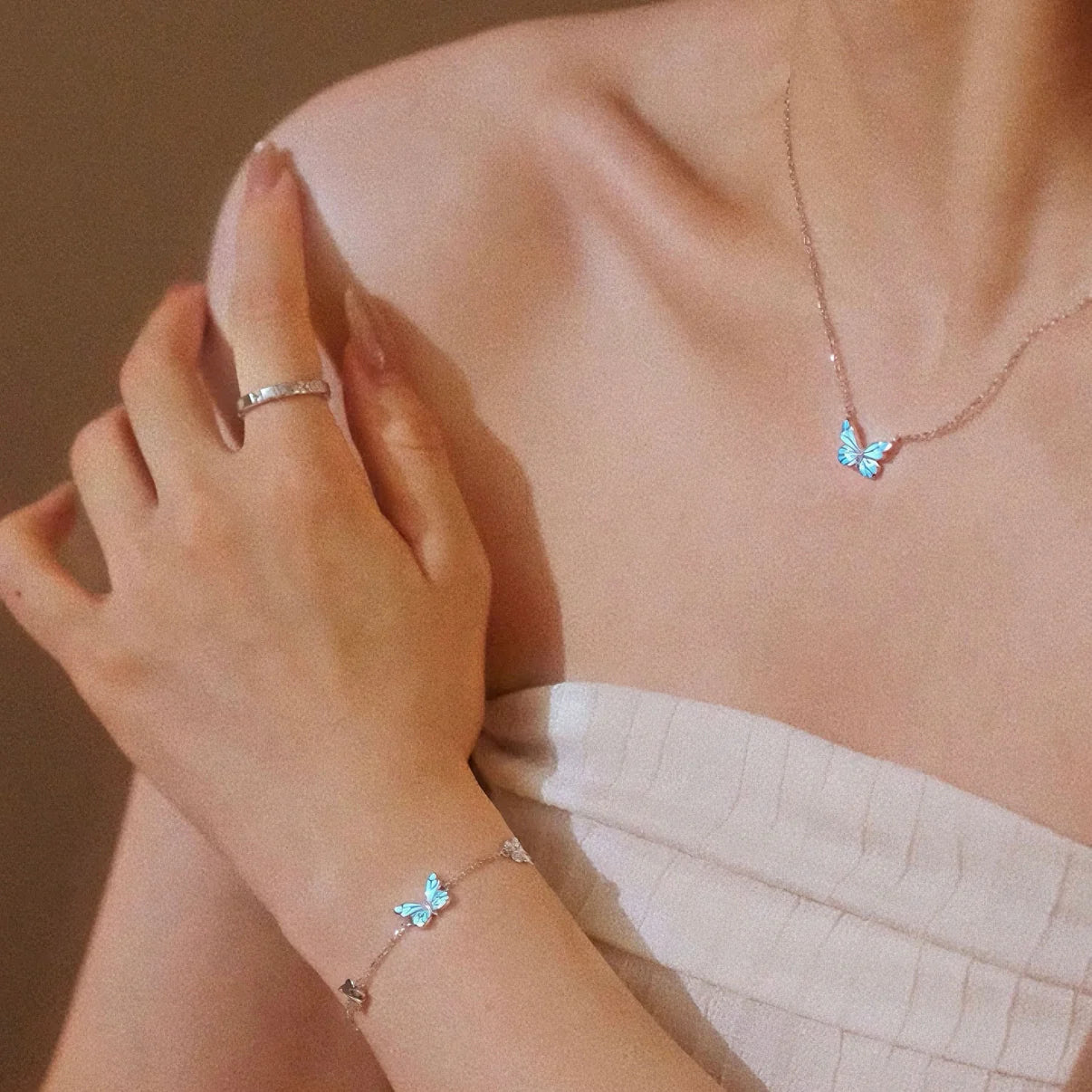 Luminous Butterfly Necklace