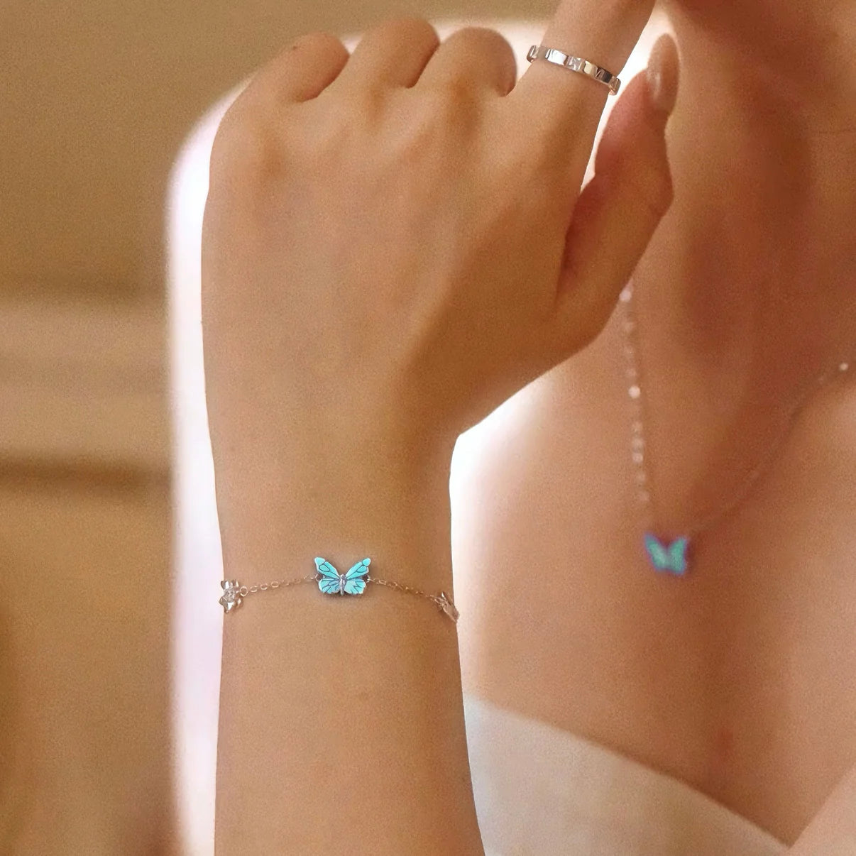Luminous Butterfly Necklace