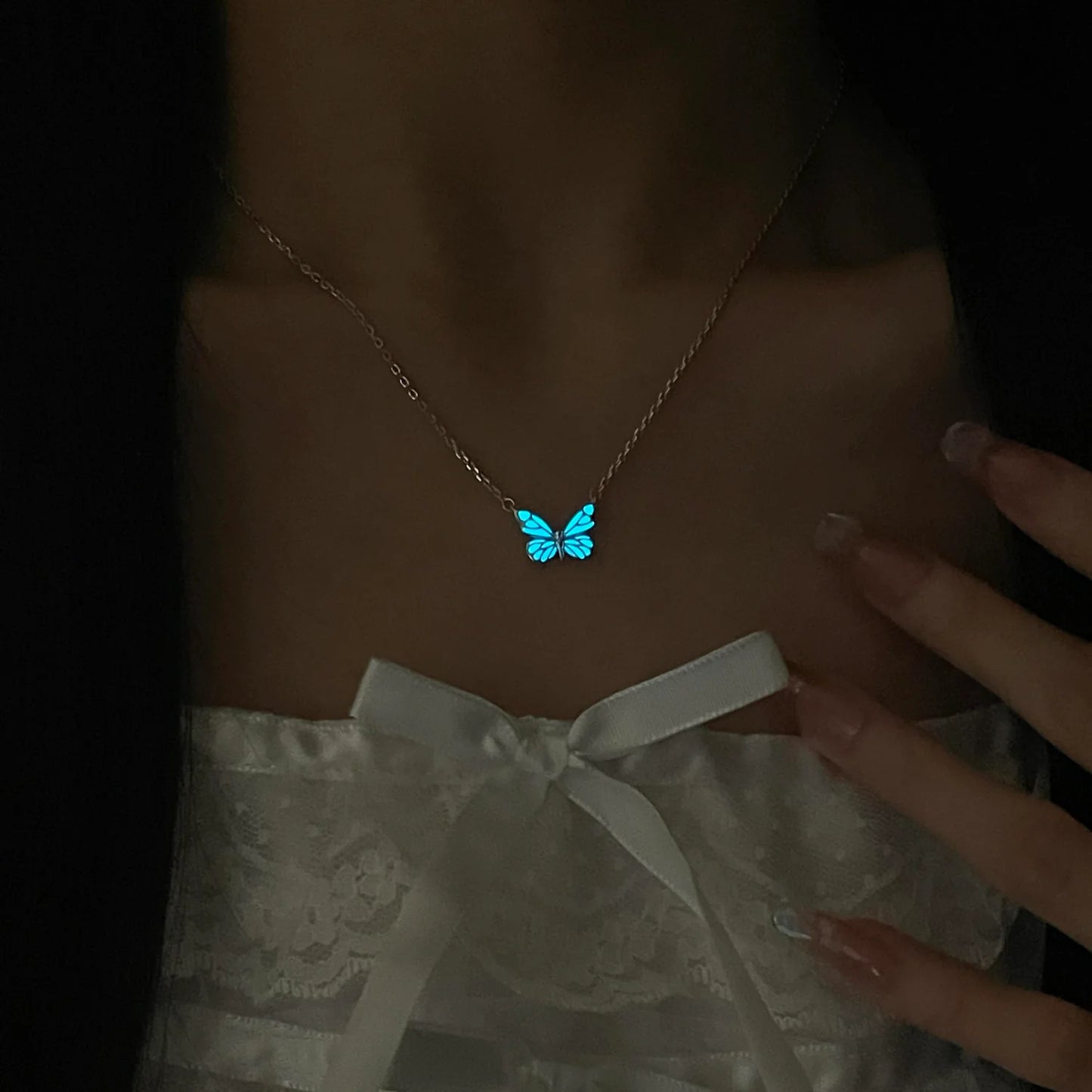 Luminous Butterfly Necklace