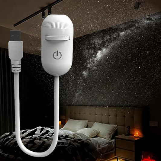 2-in-1 Galaxy Projector with Starry Sky Design and Night Light